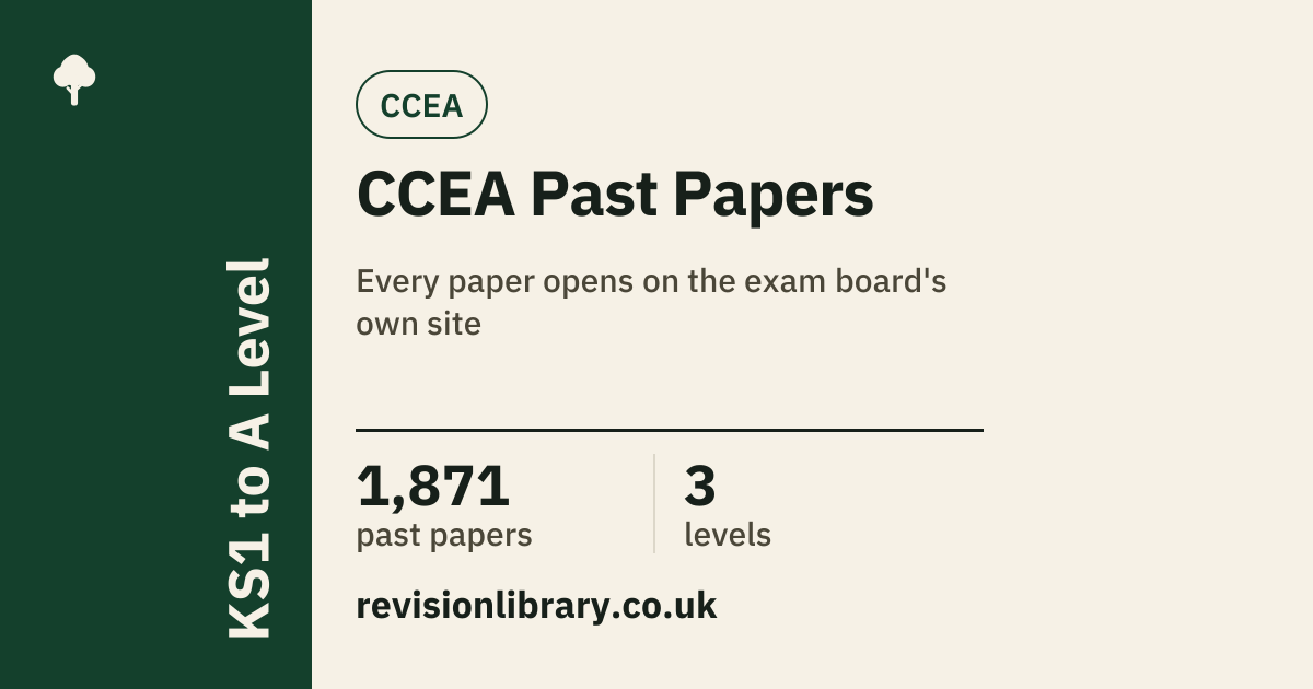 CCEA Past Papers and Mark Schemes: GCSE, AS Level, A Level