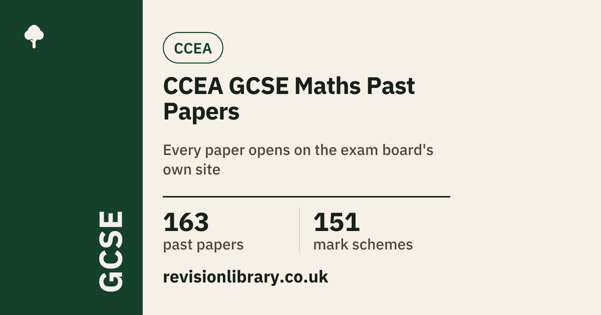 CCEA GCSE Maths Past Papers and Mark Schemes | Revision Library