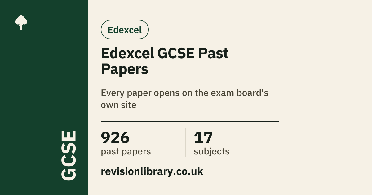 Edexcel GCSE Past Papers and Mark Schemes | Revision Library