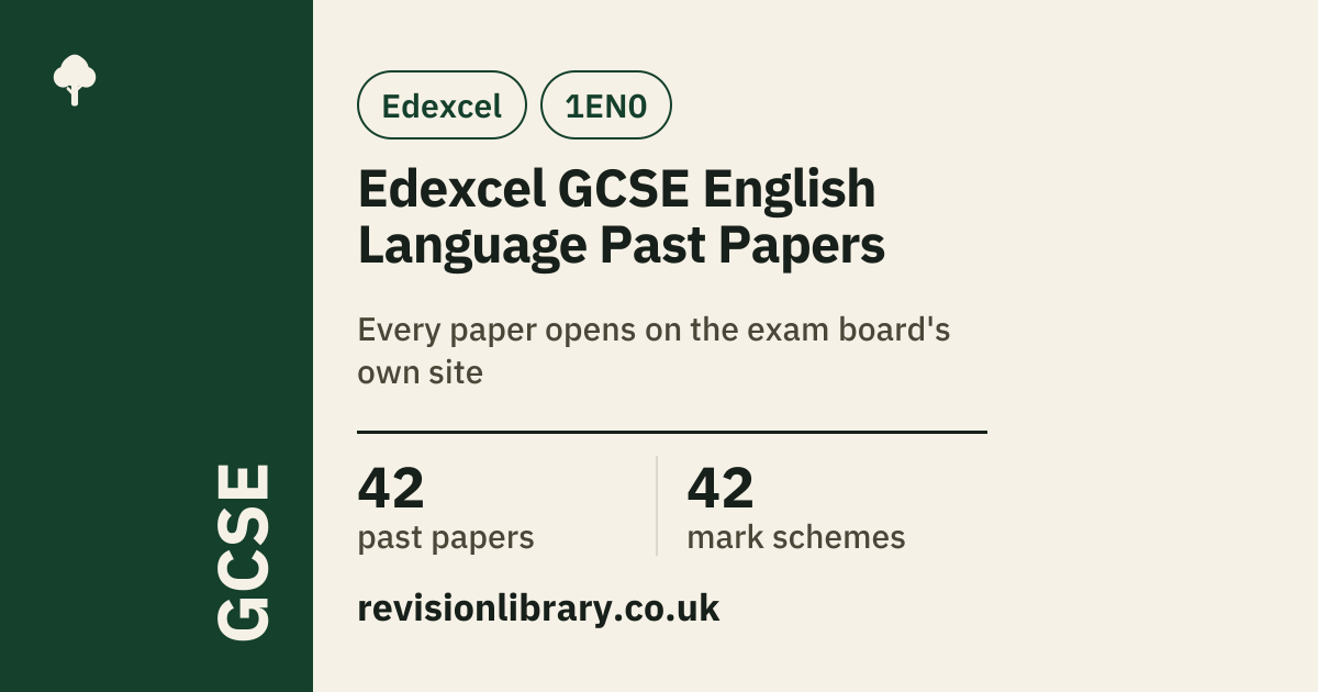 Edexcel GCSE English Language Past Papers and Mark Schemes