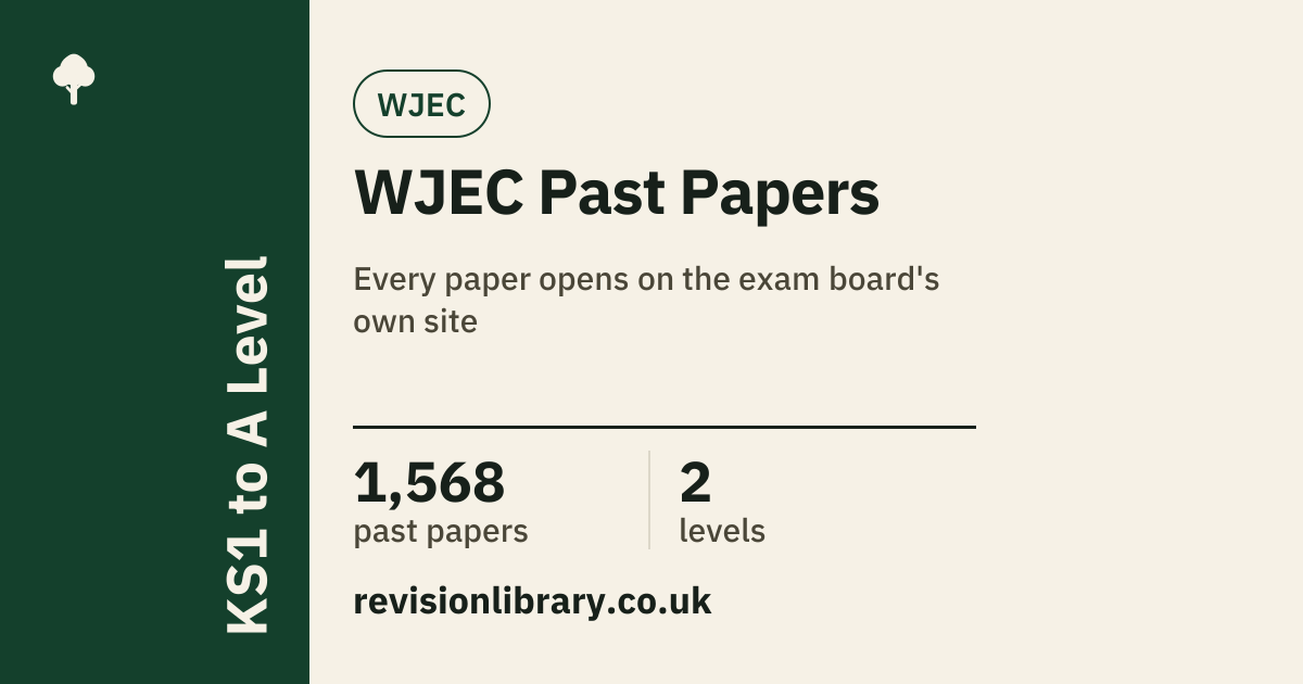 WJEC Past Papers and Mark Schemes: GCSE, A Level