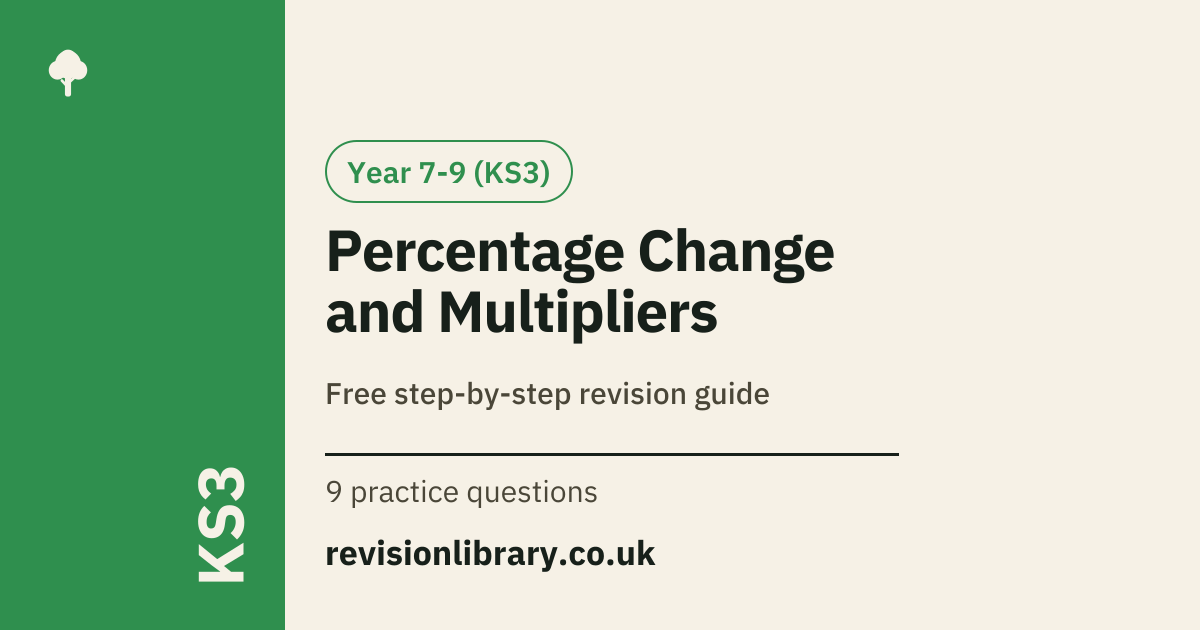 Percentage Change and Multipliers: Definition & Examples | KS3 Maths