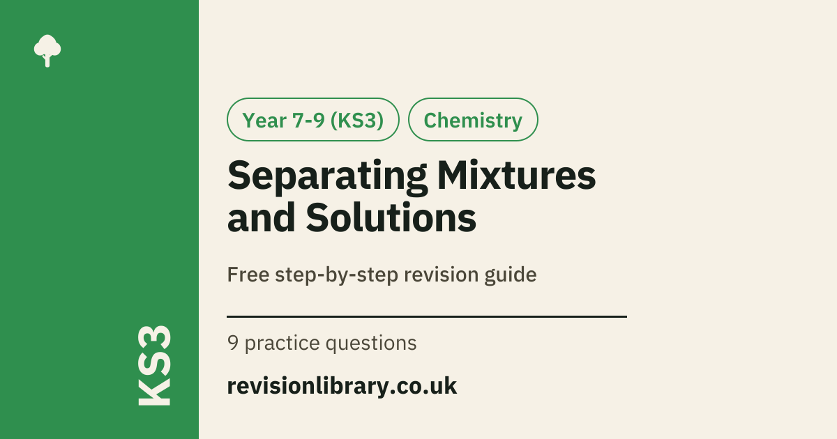 Separating Mixtures and Solutions: Definition & Examples | KS3 Science