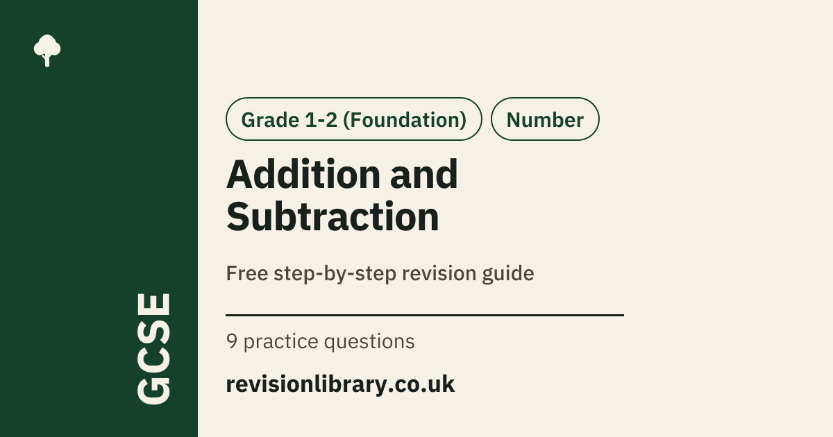 Addition and Subtraction: Definition & Examples | GCSE Maths