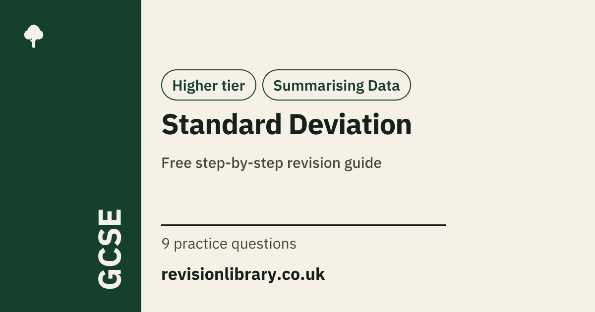 Standard Deviation: Definition & Examples | GCSE Statistics